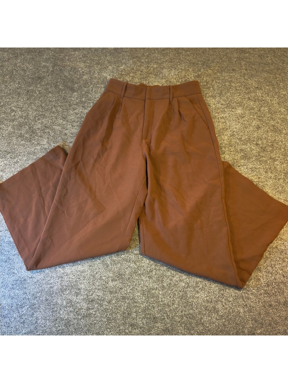 Abercrombie & Fitch Tailored Wide-Leg Pants Womens Medium M Brown